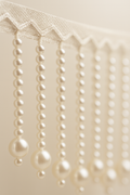 Pearl Latkan Hanging Lace Border for Dupatta & Dress Decoration – 1 Gaz (Approx. 1 Yard)