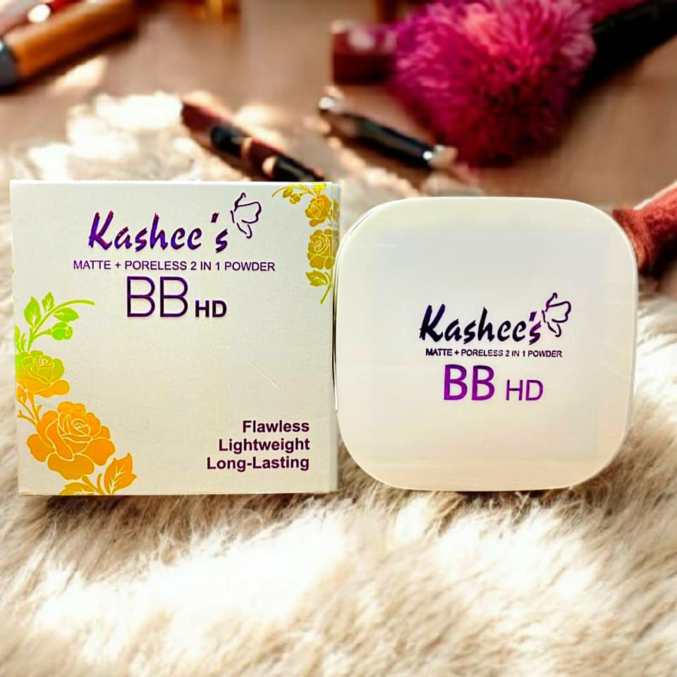 Kashees 2 In 1 Flawless BB HD Face Powder – Dual Action Brightening And Smoothing Powder For Perfect Coverage And Long-Lasting Matte Finish
