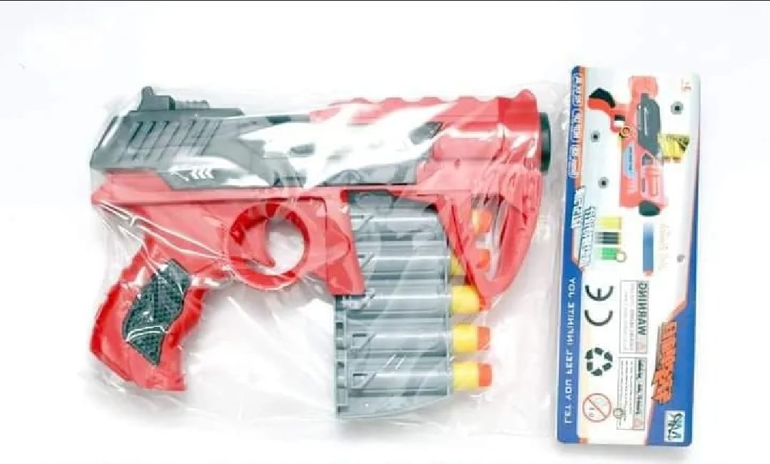 Nerf Gun 288-03 Soft Bullets Dart Blaster – Original Imported Multicolor Toy Gun for Kids (Random Color)