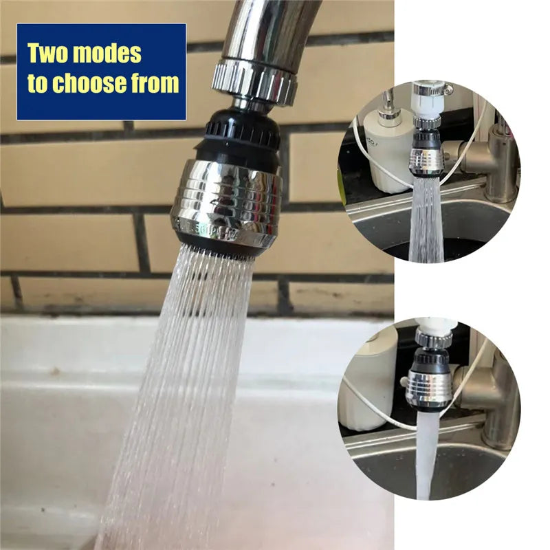 Multifunctional 360 Water Faucet Kitchen Sink Faucet Sprayer Water Saving Aerator 360 Degrees Rotatable