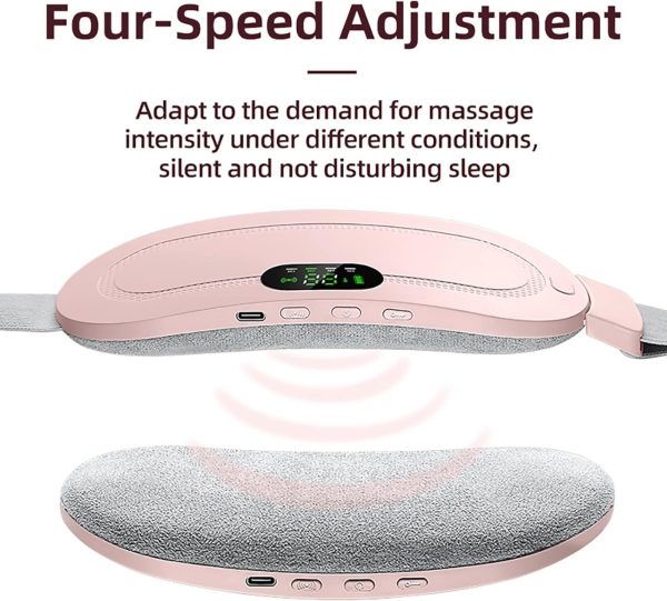 Heating Pad Women Period Pain Cramp Relief Belt | Portable Electric Menstrual Heating Pad With 3 Heat Levels & 4 Massage Modes For Belly And Waist Pain Relief