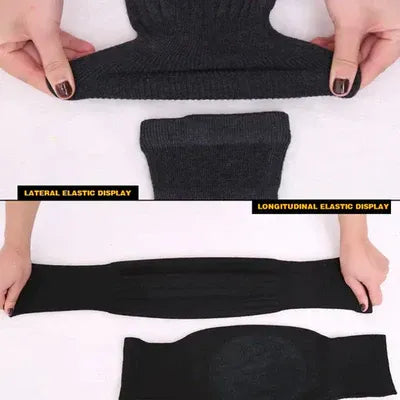 (Pair) Unisex Cashmere Wool Knee Warmers – Winter Thermal Velvet Knee Pads for Men & Women | Soft Brace Support Protector
