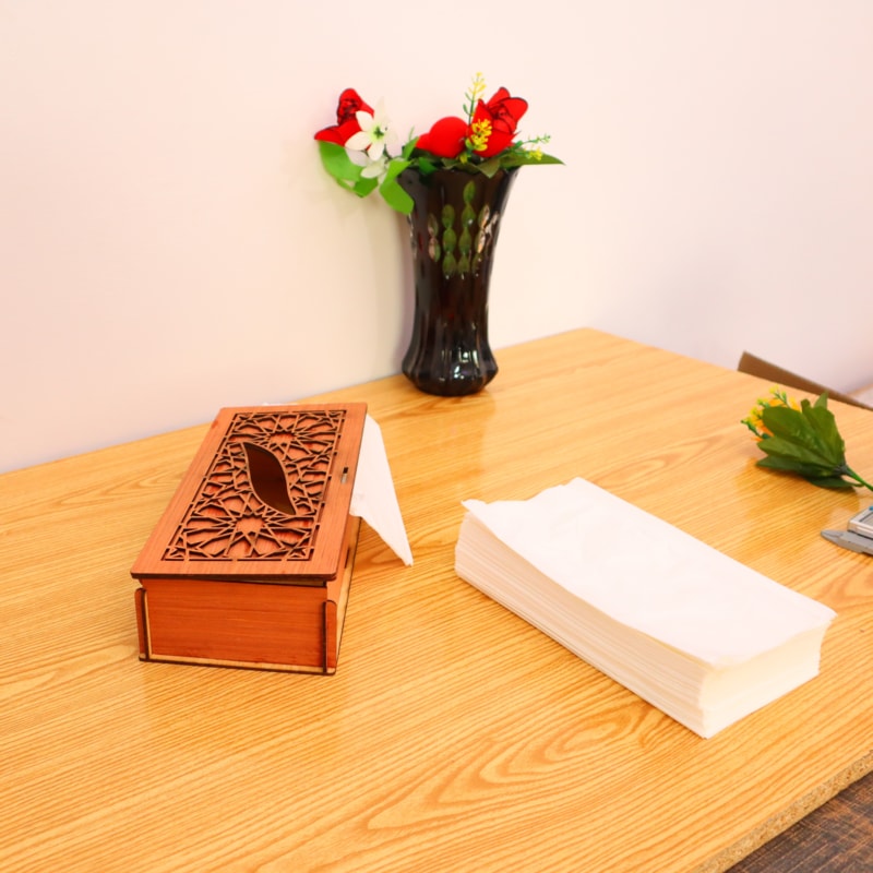 Wooden Tissue Box Elegant Design Smooth Finish Easy Use Durable Construction For Home And Offices