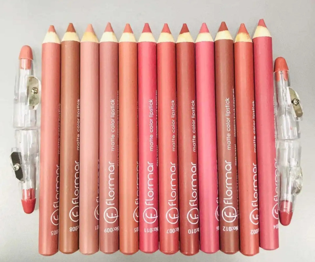 Set Of 126 Pcs Matte Nude Colors Lip Liners Pigmented Lip Pencils