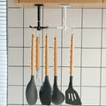 Kitchen Tools Spoon Holder Stand 360 Degrees Rotated Punch Free Rack Wall Hanging 1Pc