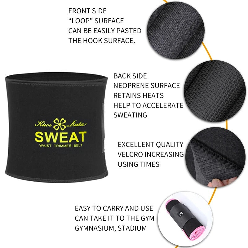Men Waist Trainer Slimming Belt – Abdominal Sweat Body Shaper Girdle for Weight Loss Support
