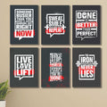 Set of 6 Wall Art Wooden Phototile Frames for Wall Decor