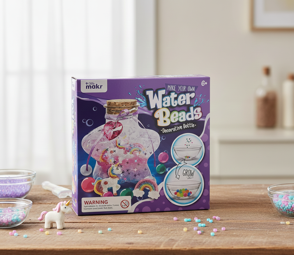 DIY Water Beads Decorative Bottle Kit: Create Your Own Mesmerizing Sensory Art Piece.