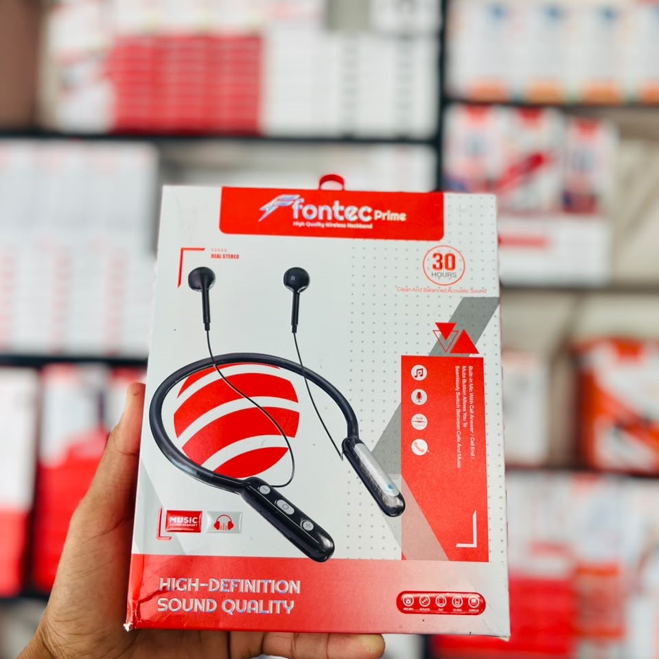Fontec Prime Neck Band - Wireless Bluetooth Earphones Designed For Comfortable Daily Audio Listening And Reliable Performance