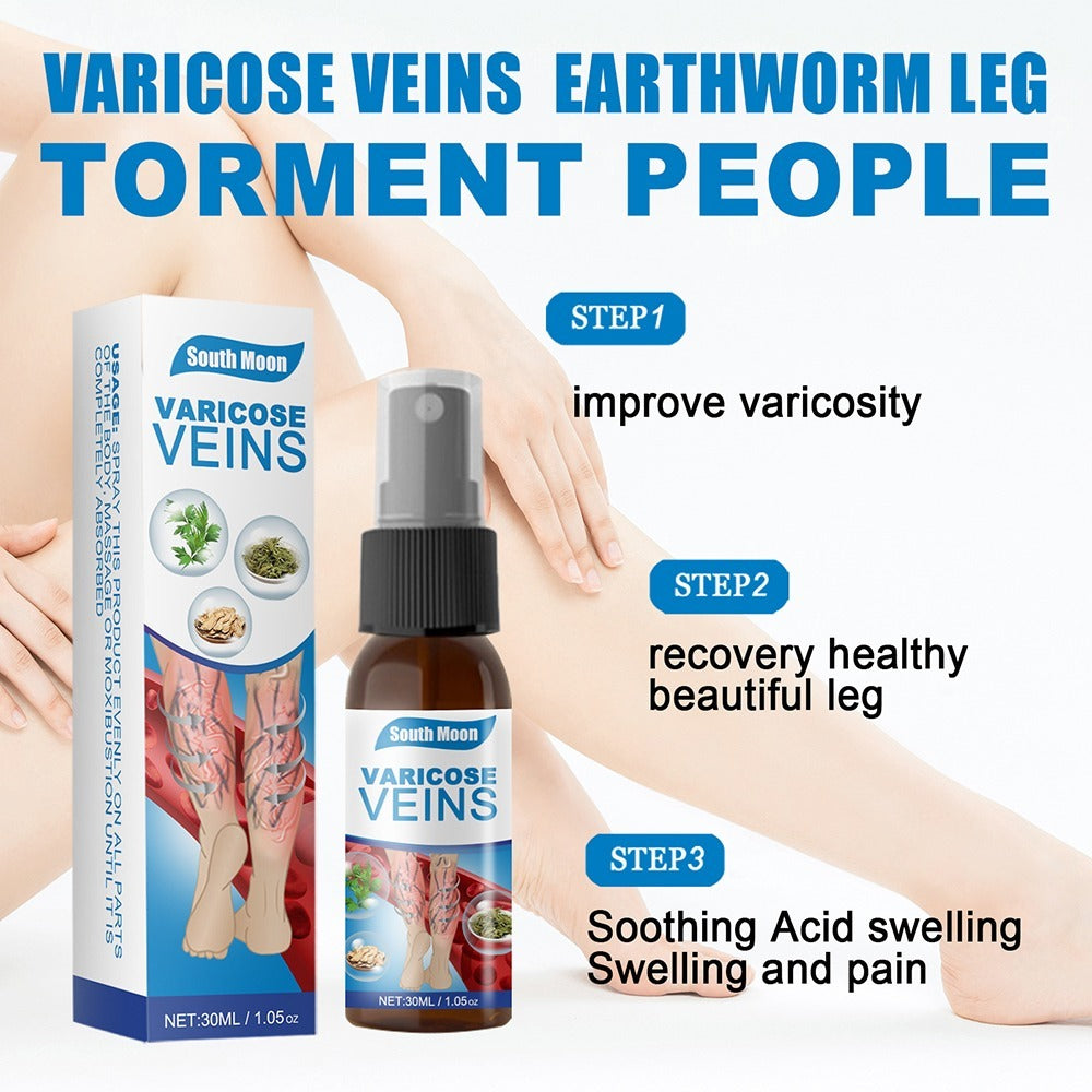 South Moon Varicose Veins Treatment Spray – 35ml Advanced Formula for Spider Veins, Leg Pain & Swelling Relief | Natural Herbal Spray for Better Circulation