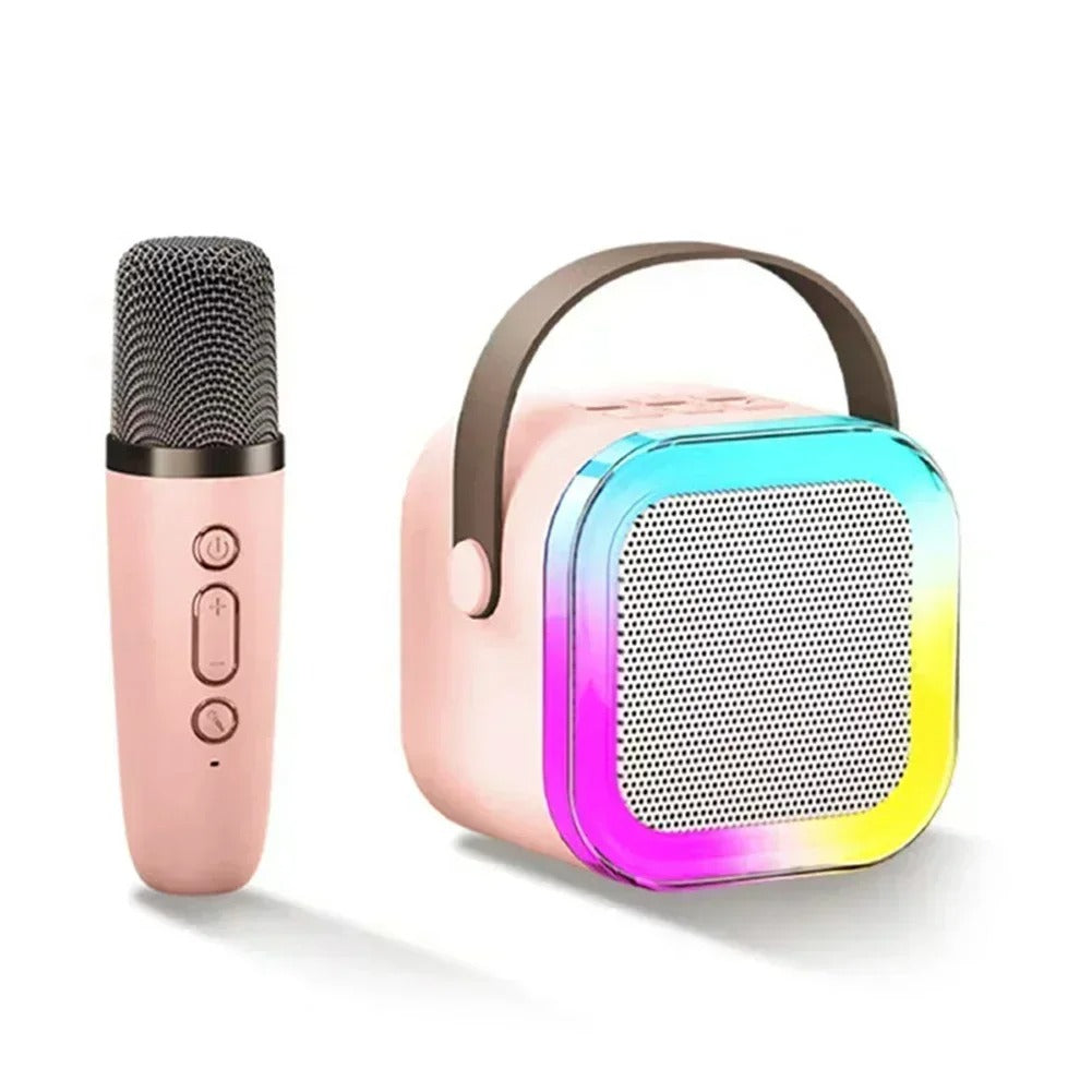 K12 Portable Speaker With Mic | Karaoke Microphone With Speaker | Portable Wireless Bluetooth Speaker - Double Mic