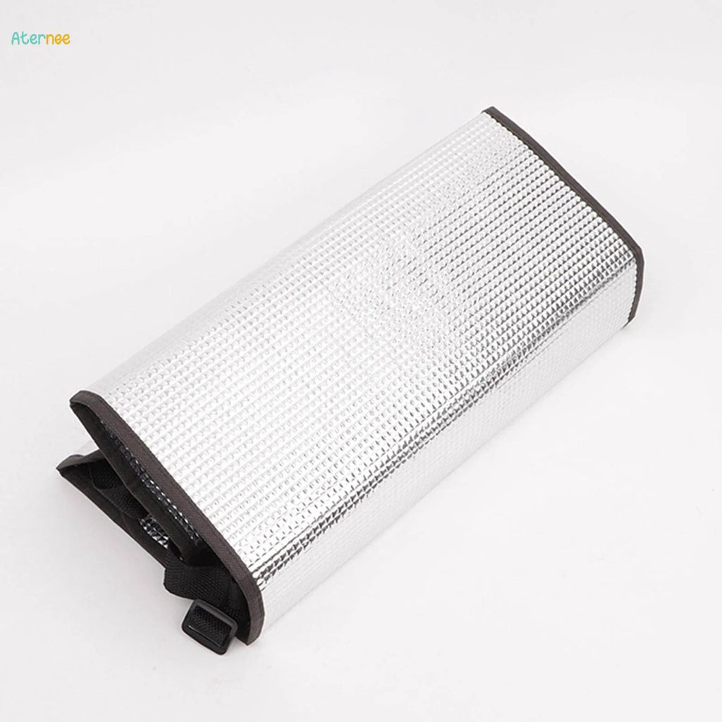 AC Outdoor Unit Sunshade Cover 3mm – Silver Foil Reflective Heat Shield & Dust Protector for Air Conditioner External Units  With Clip