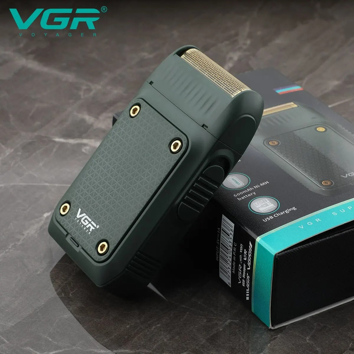 VGR Voyager V-353 Professional Men's Shaver – Portable Dual Foil Shaver with Pop-Up Trimmer