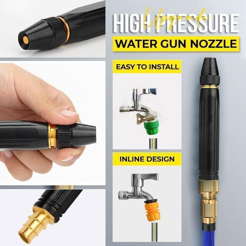 Nozzle Water Spray Gun, Car Wash Nozzle, High Pressure Nozzle Spray Water Gun, Water Jet Hose Nozzles Pipe For Gardening, Bike,Car Wash,Window Cleaning
