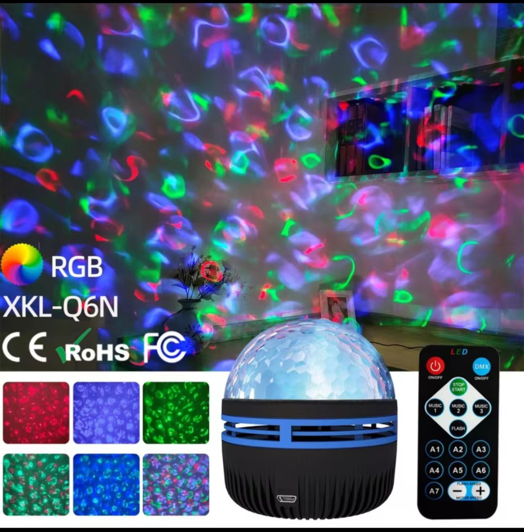 USB Galaxy Projector Aurora 5V Night Light 360° Rotating RGB light