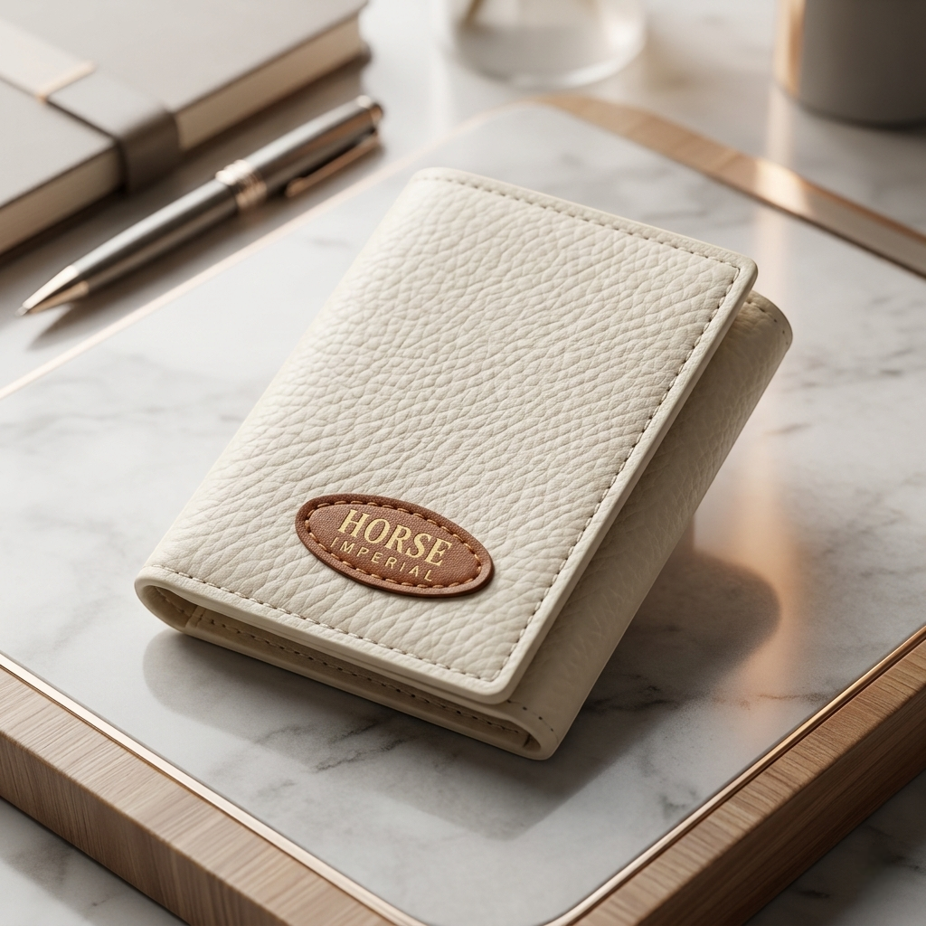 Horse Imperial Premium Tri-Fold Wallet – 10 Card Slots | Dual Cash Pockets | Zipper Pocket | Unisex Wallet - Beige