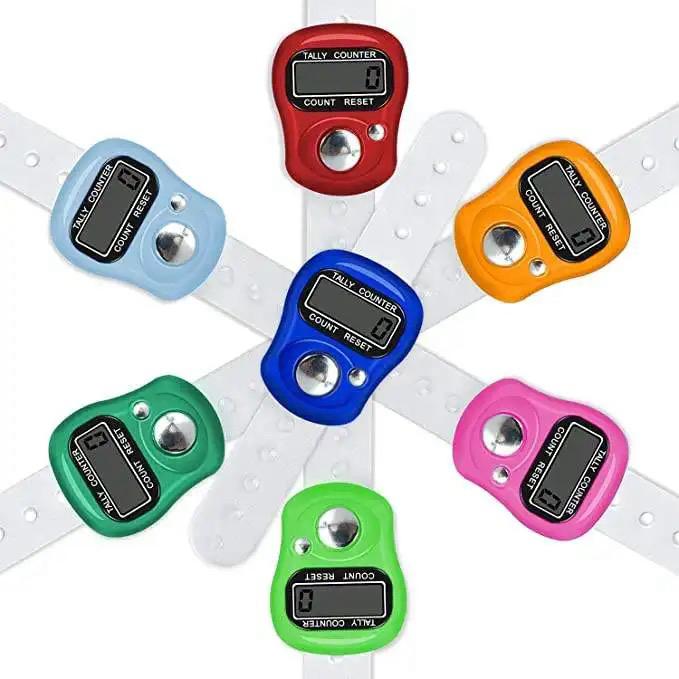 Finger Counter Tasbih Digital Electronic Tally Counter Praying Muslim Lcd Counter Pack Of 2 Random Color