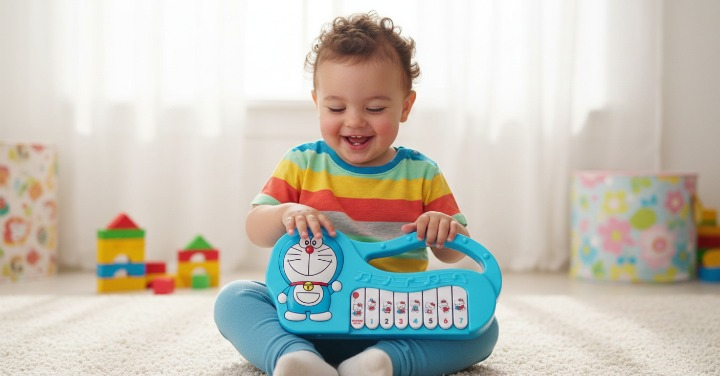 Doraemon Musical Piano for Kids – Fun & Educational Piano Toy for Babies & Toddlers