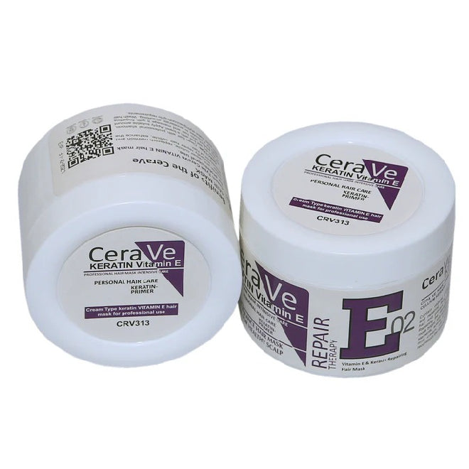 Cera Ve Keratin Vitamin E Repair Therapy E02 Hair Mask 500Ml Deep Hair Repair Solution