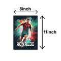 Set Of 3 Cristiano Ronaldo Cr7 Wooden Sticky Photo Frame Football Wall Art For Home Decor Photo Frame For Wall Sticky Photo Tiles For Room Decorfor Football Fans Gift