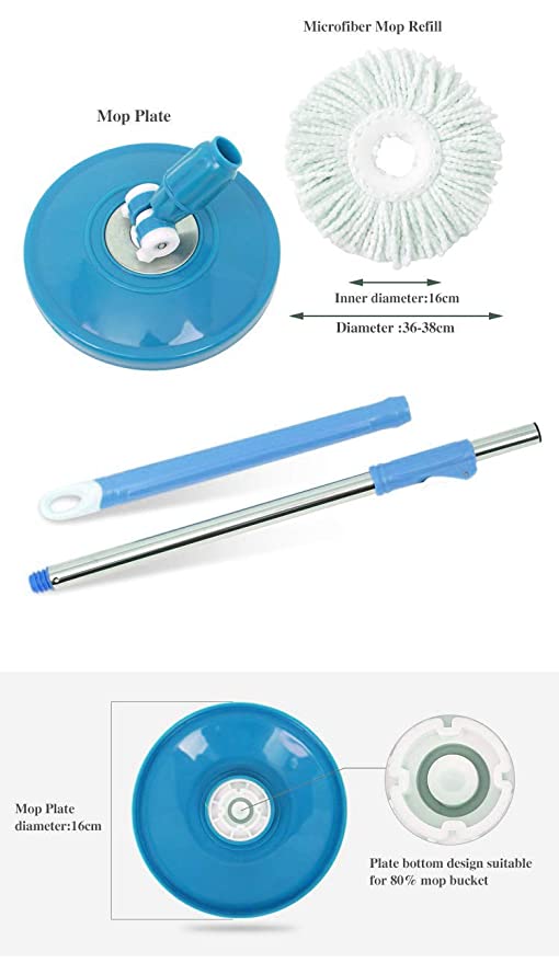 360 Degree Rotating Spin Mop Original Replacement Parts For Home Kitchen Amp Bathroom Cleaning Spin Mop Random Color