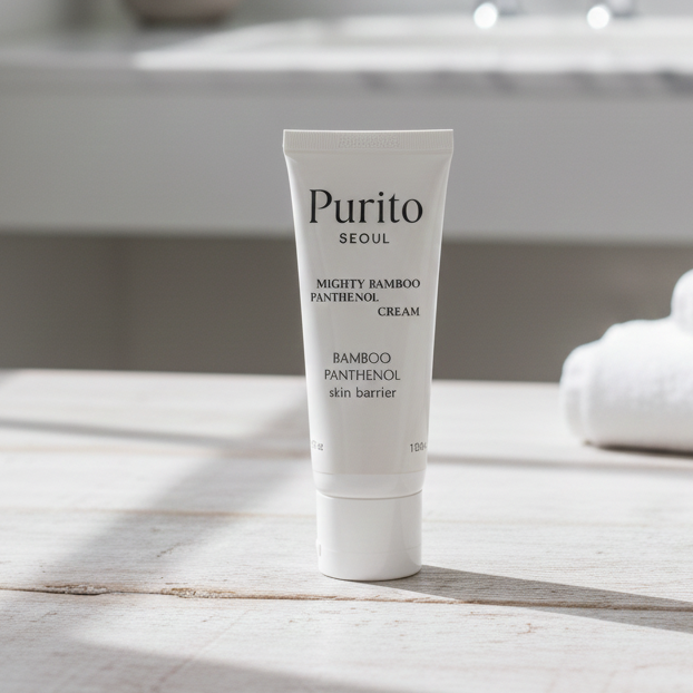 Purito Seoul Mighty Bamboo Panthenol Cream Smooth Hydration Gentle Care Easy Absorption - 100ML
