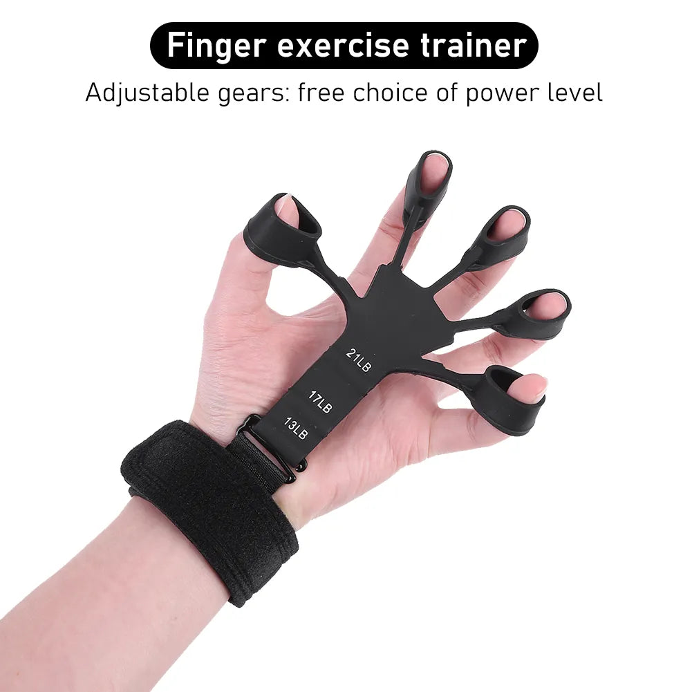 Finger Exerciser Gripster Strengthener Finger Stretcher Hand Gripper Silicone Finger Grip Patient Hand Strengthening Guitar Finger Flexion And Hand Strengthening Extension Exercise Device 5