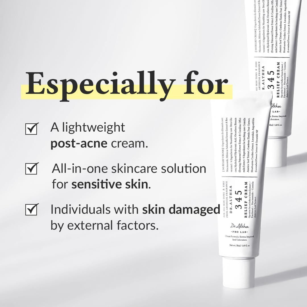 Dr Althea 345 Relief Cream Gentle Care Soothing Formula Durable Quality And Comfortable Use For Daily Skin Care - 50ML