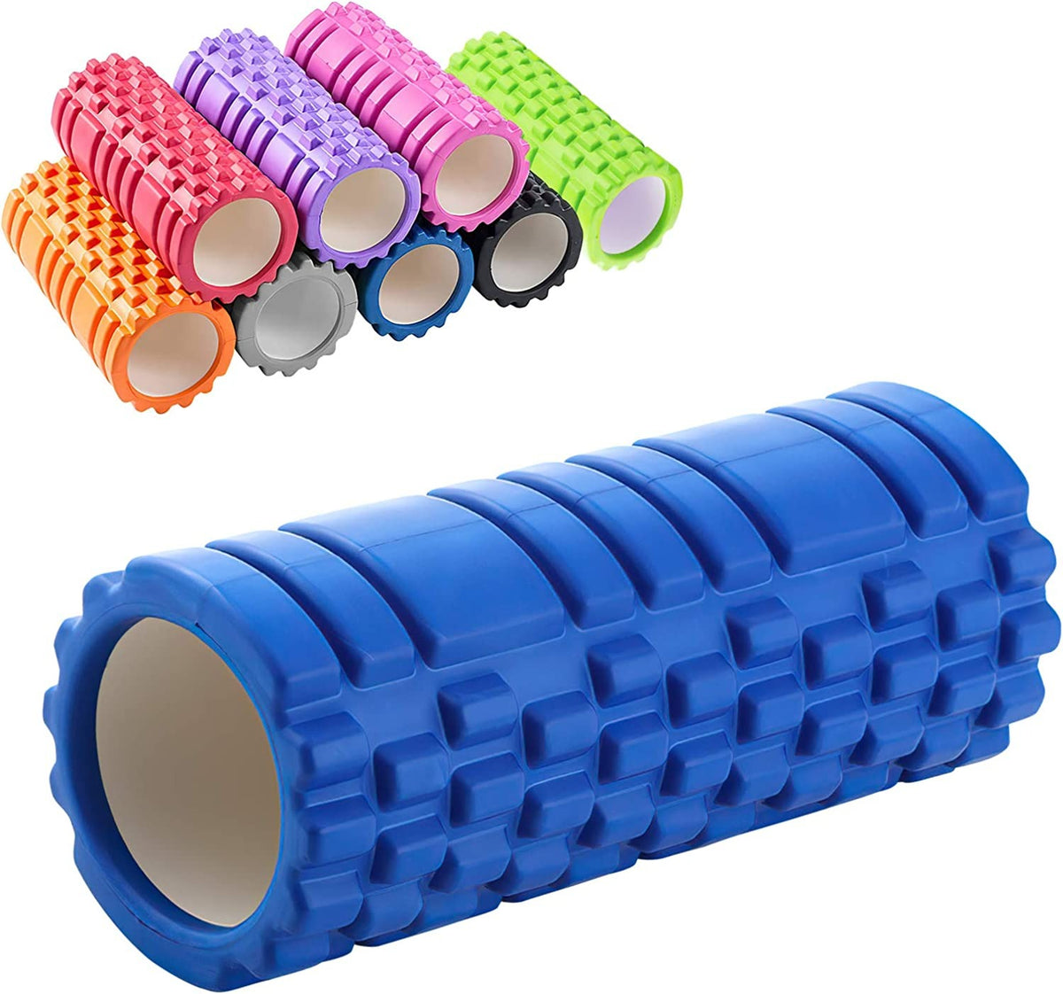 Foam Roller for Back Pain Relief | High Density Deep Tissue Massage Roller for Muscle Recovery, Exercise & Stretching | Body Pain Relief Roller for Gym, Home Workout, Yoga & Physiotherapy (Random Color)