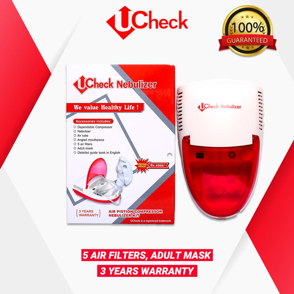 U Check Nebulizer Machine – Compact Inhaler for Infants, Children & Adults with Nebulizer Mask and Accessories