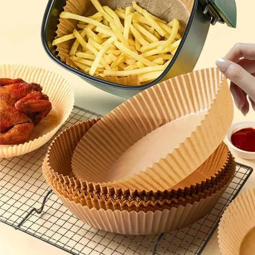 Pack Of 50 Air Fryer Liners | Disposable Air Fryer Plates | Butter Paper Liner For Air Fryer