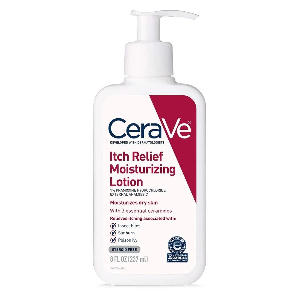 CeraVe Itch Relief Moisturizing Lotion | Fast-Acting Relief for Dry, Itchy Skin | With Ceramides, Niacinamide & Hyaluronic Acid | 237ml