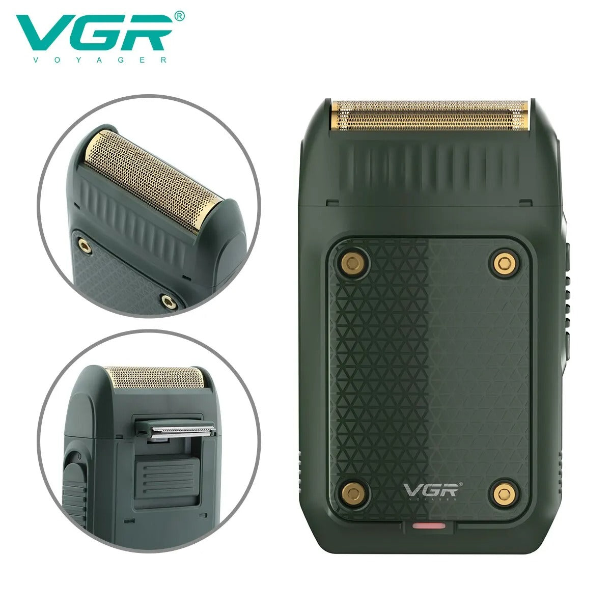 VGR Voyager V-353 Professional Men's Shaver – Portable Dual Foil Shaver with Pop-Up Trimmer