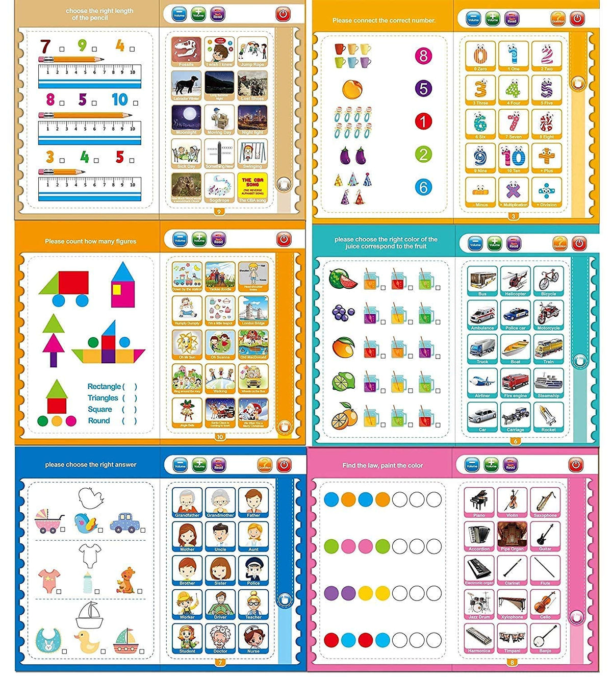 Intelligence Book English Letters Words Learning Language E Book Toddlers Preschool Educational Toys 1566570
