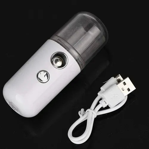 Portable Nano Facial Mist Sprayer – Hydrating Ionic Facial Steamer for Instant Skin Moisture, Glow & Refreshing Mist | USB Rechargeable