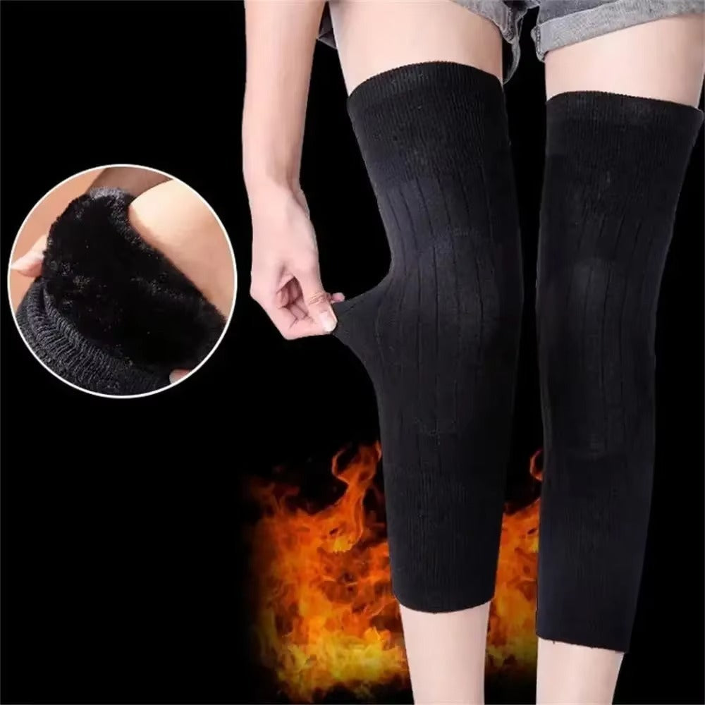 Unisex Women Men’s Cashmere Wool Knee Brace Pads | Winter Warm Thermal Knee Warmers Velvet Knee Protector (Random Color)