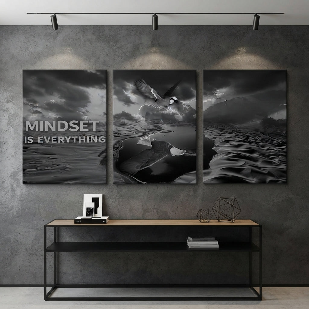 Set Of 3 Motivational Sticky Canvas Frames - Decor Product Designed For Wall Decoration Size: 8x11