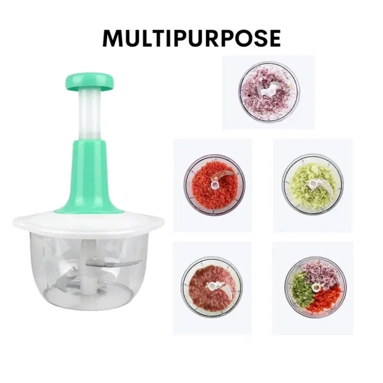 Manual Hand Push Chopper Multi Functional Vegetable Meat Grinder Grater Chopper 2 Liter Random Color 2797511
