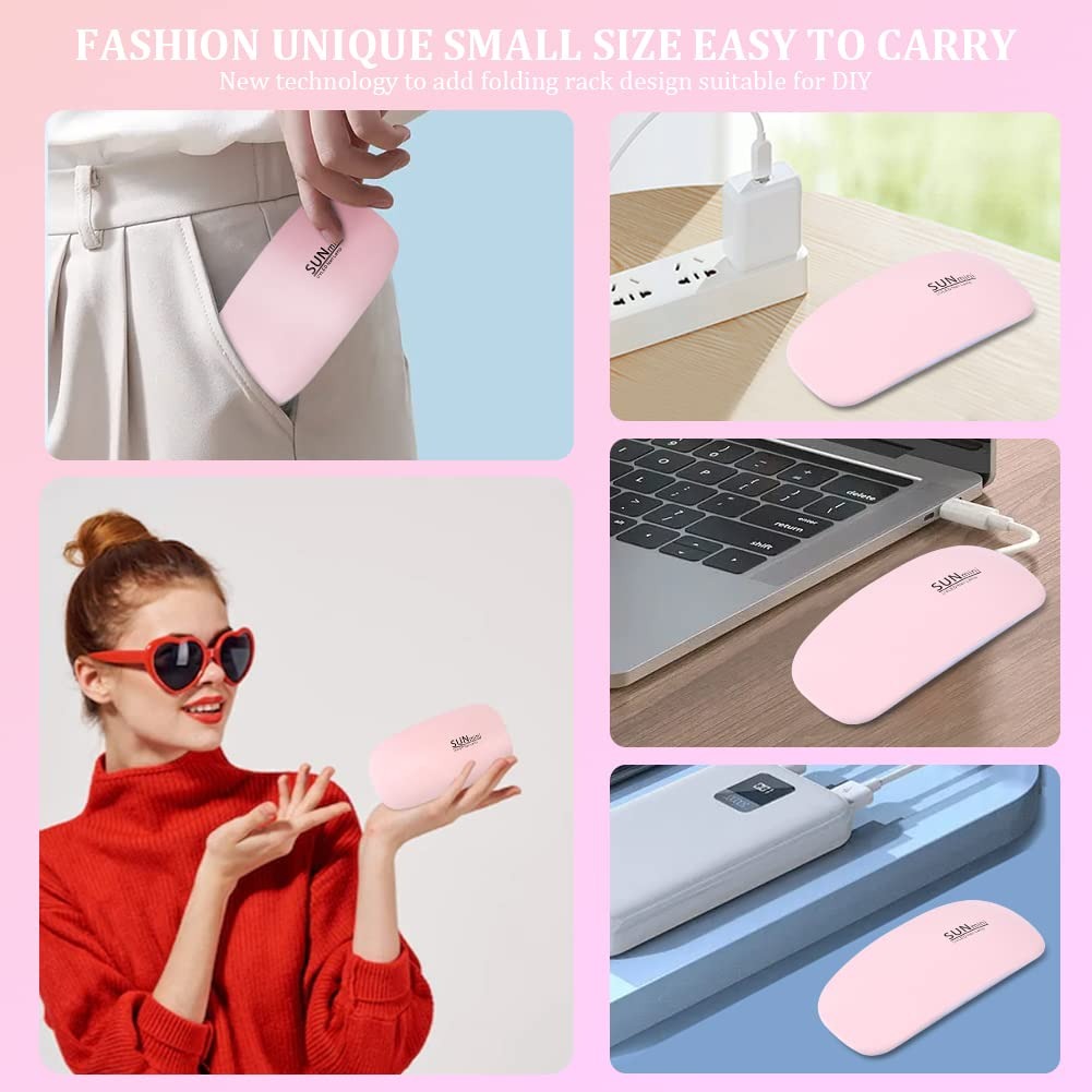 UV Led Lamp For Nails 6W Nail Lamp Light With Timer Mini Premium Quality Smooth Finish
