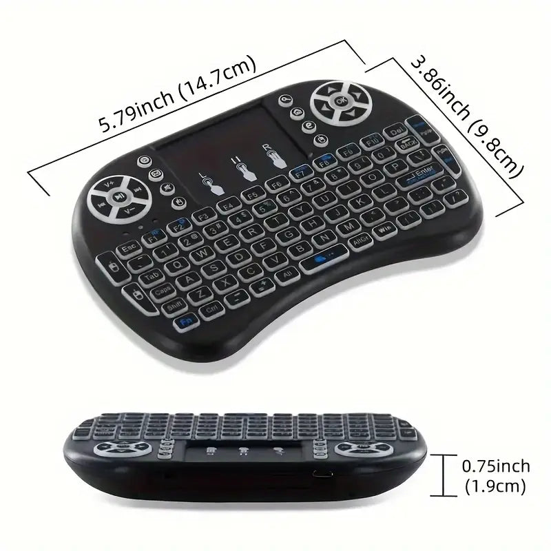 I8 2 4G Mini Wireless Keyboard With Touchpad 7 Color Backlitplug And Play Super Cool Design Perfect For Android Tv Box Smart Tv Projector Ps3