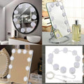 Vanity Mirror Fill 10Pc Light Bulb Changeable Luminance 3 Colors Led Usb String Dimmable Vanity Light