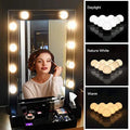 Vanity Mirror Fill Light Adjustable Luminance 3 Colors Led Usb Wall Bulbs String For All Pretty 3 Colors Dimmable Vanity Light10 Bulbs 1960766