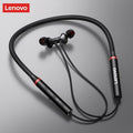 Lenovo Premium Bluetooth Neckband Model 05 – Super Bass Wireless Earphones with Clear Voice & Fast Charging (Black)