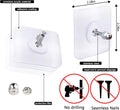 10-Pcs Self-Adhesive Wall Screws and Hanging Nails - No Drilling
