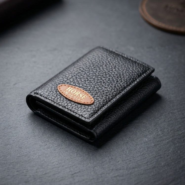 Horse Imperial Premium Tri-Fold Wallet – 10 Card Slots | Dual Cash Pockets | Zipper Pocket | Unisex Wallet - Beige