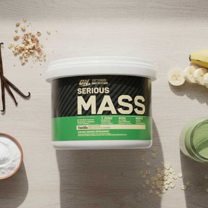 Optimum Nutrition Serious Mass Vanilla – High-Calorie Weight Gainer With 1250 Calories, 50g Protein, 252g Carbs & Added 3g Creatine for Muscle Growth (300g)
