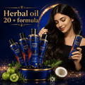 Instant Glow Herbal Oil 20+ Formula 200ml | Organic Hair Oil with Amla & Rosemary | Anti Hair Fall, Dandruff & Frizz Control | Hair Growth & Scalp Nourishment Oil
