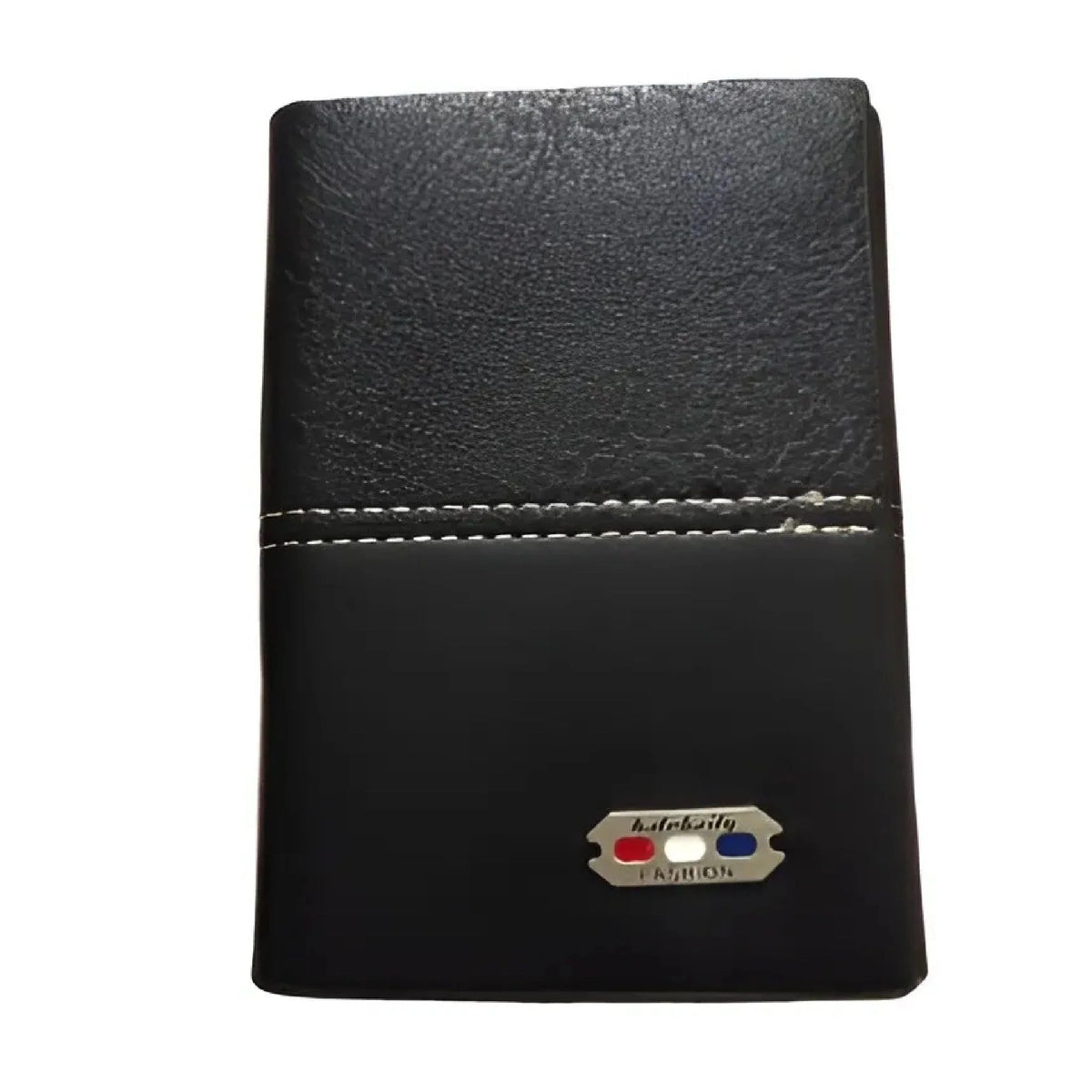 Belebaily Premium Tri-Fold Wallet for Men – 10 Card Slots, Secure Button Closure, Large Cash Pocket - Black