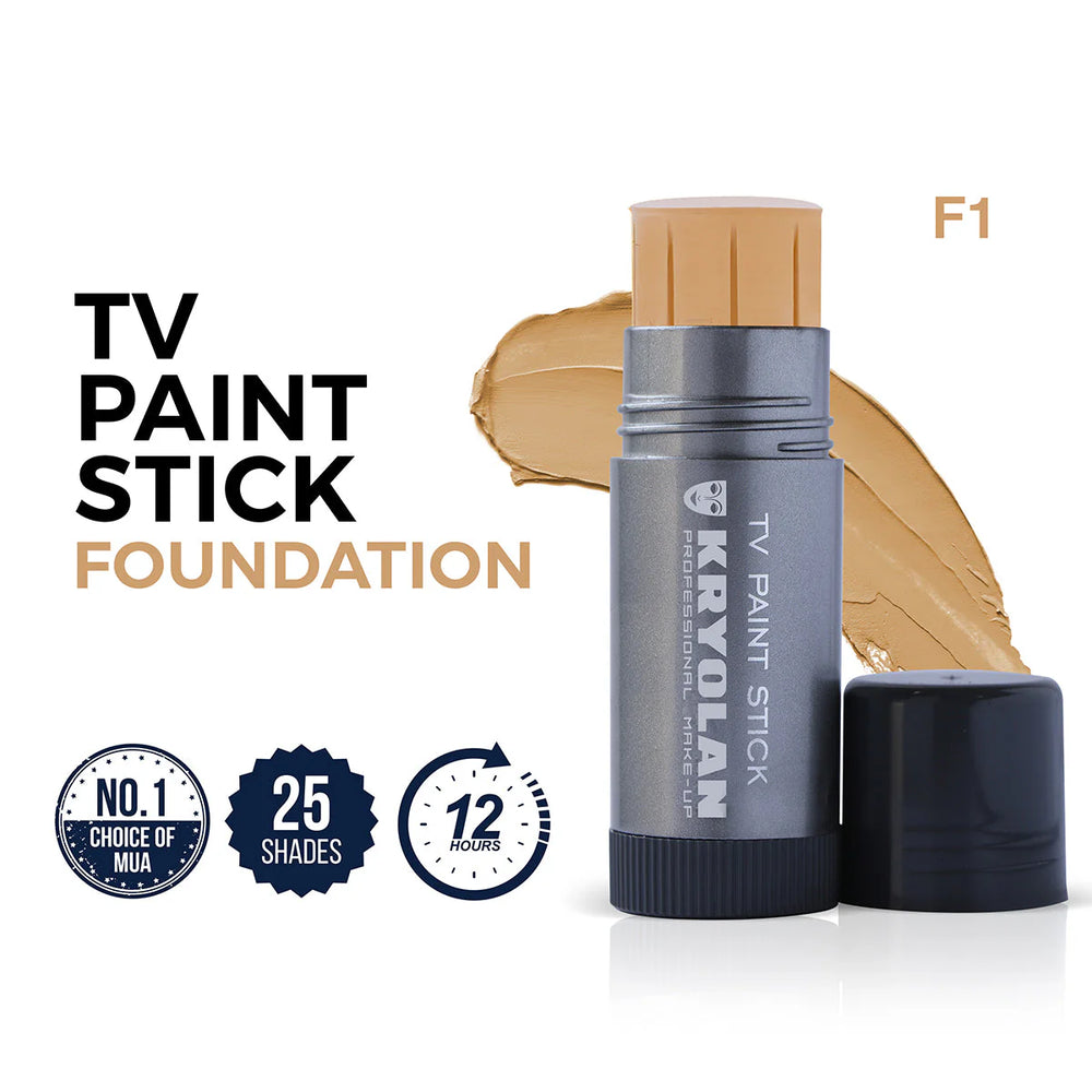 Kryolan TV Paint Stick Foundation Offering Professional Coverage With Smooth Application And Long Lasting Finish - 1W