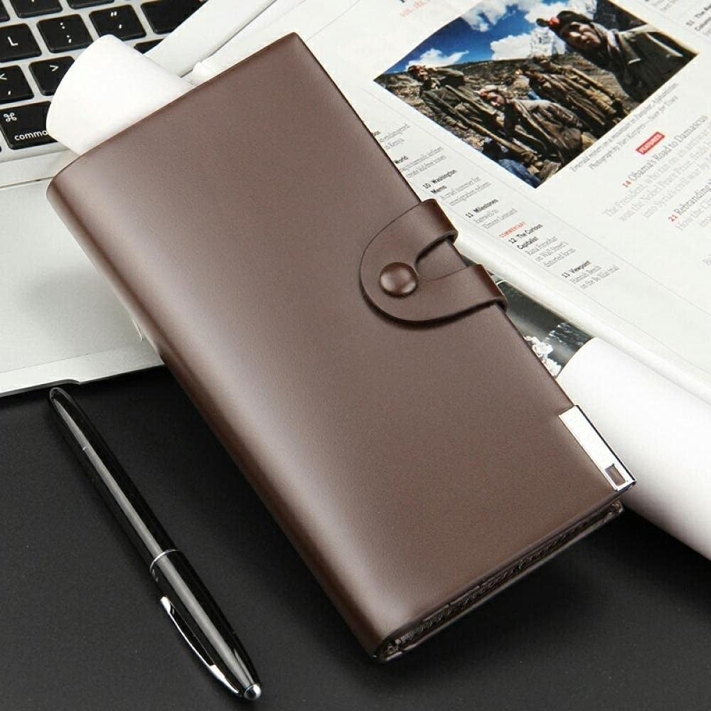Premium Men's Long Wallet with Mobile Pocket | 10 Card Slots | Cash Pocket | Button Closure | - Black